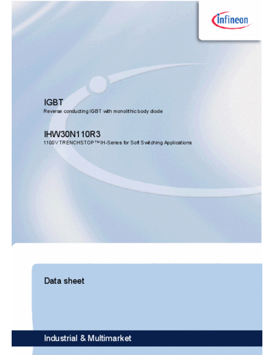 Infineon ihw30n110r3 1 2  . Electronic Components Datasheets Active components Transistors Infineon ihw30n110r3_1_2.pdf