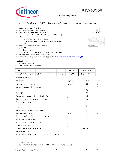Infineon ihw30n60t-d10rev2 2  . Electronic Components Datasheets Active components Transistors Infineon ihw30n60t-d10rev2_2.pdf