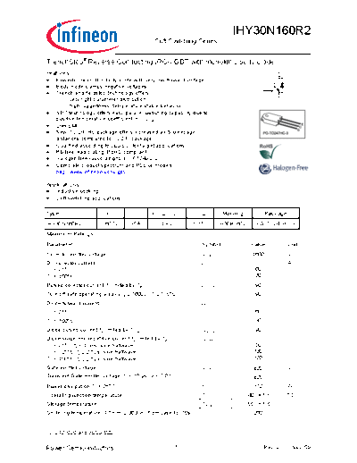 Infineon ihy30n160r2 rev2 1  . Electronic Components Datasheets Active components Transistors Infineon ihy30n160r2_rev2_1.pdf