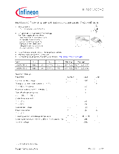 Infineon ika03n120h2 rev2 2g  . Electronic Components Datasheets Active components Transistors Infineon ika03n120h2_rev2_2g.pdf