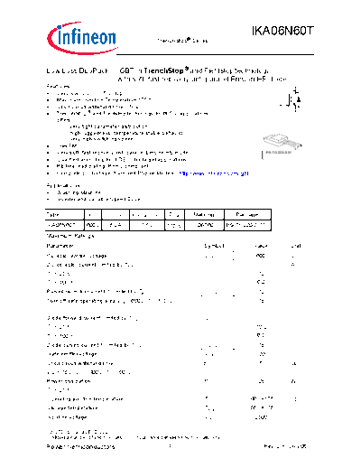 . Electronic Components Datasheets ika06n60trev2 3g  . Electronic Components Datasheets Active components Transistors Infineon ika06n60trev2_3g.pdf