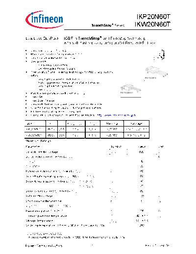 Infineon ikp20n60t ikw20n60t rev2 5g  . Electronic Components Datasheets Active components Transistors Infineon ikp20n60t_ikw20n60t_rev2_5g.pdf