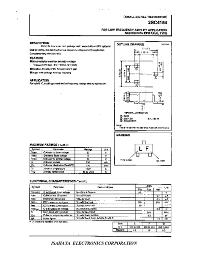 Isahaya 2sc4154  . Electronic Components Datasheets Active components Transistors Isahaya 2sc4154.pdf