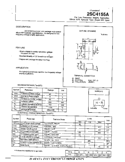 Isahaya 2sc4155  . Electronic Components Datasheets Active components Transistors Isahaya 2sc4155.pdf