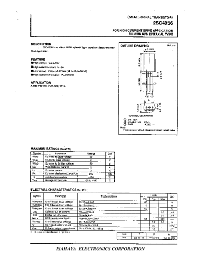 Isahaya 2sc4356  . Electronic Components Datasheets Active components Transistors Isahaya 2sc4356.pdf