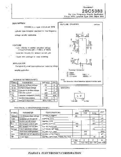 Isahaya 2sc5383  . Electronic Components Datasheets Active components Transistors Isahaya 2sc5383.pdf