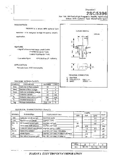 Isahaya 2sc5396  . Electronic Components Datasheets Active components Transistors Isahaya 2sc5396.pdf
