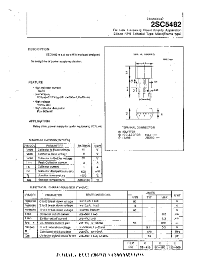 Isahaya 2sc5482  . Electronic Components Datasheets Active components Transistors Isahaya 2sc5482.pdf