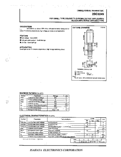 Isahaya 2sc3249  . Electronic Components Datasheets Active components Transistors Isahaya 2sc3249.pdf
