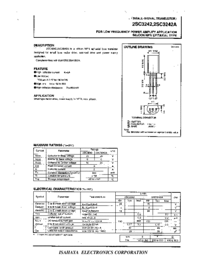 Isahaya 2sc3242  . Electronic Components Datasheets Active components Transistors Isahaya 2sc3242.pdf