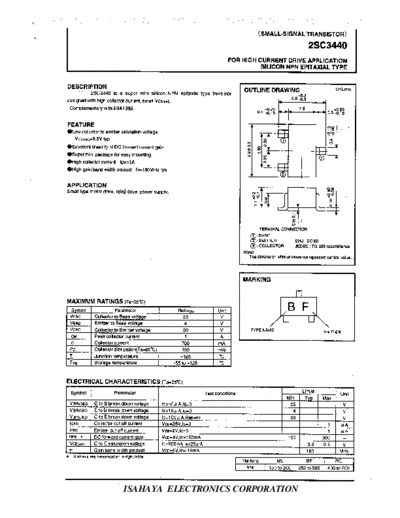 Isahaya 2sc3440  . Electronic Components Datasheets Active components Transistors Isahaya 2sc3440.pdf