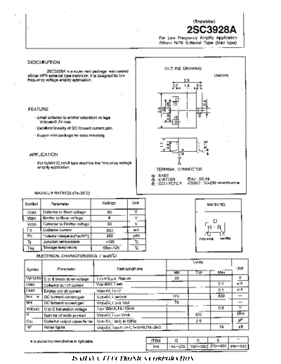 Isahaya 2sc3928  . Electronic Components Datasheets Active components Transistors Isahaya 2sc3928.pdf