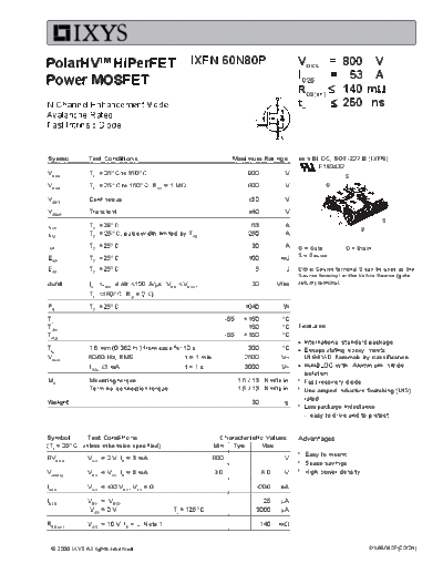 Ixys ixfn60n80p  . Electronic Components Datasheets Active components Transistors Ixys ixfn60n80p.pdf