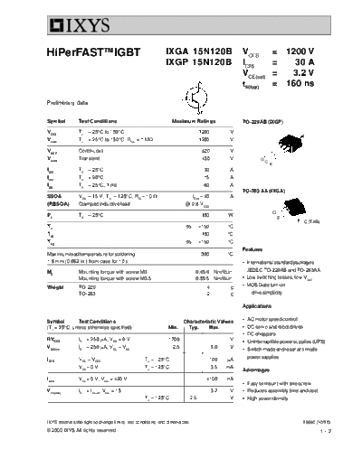 Ixys ixga15n120b ixgp15n120b  . Electronic Components Datasheets Active components Transistors Ixys ixga15n120b_ixgp15n120b.pdf