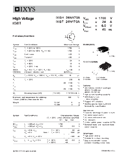 Ixys ixgh24n170a ixgt24n170a  . Electronic Components Datasheets Active components Transistors Ixys ixgh24n170a_ixgt24n170a.pdf