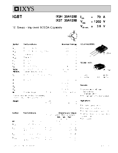 Ixys ixsh35n120b ixst35n120b  . Electronic Components Datasheets Active components Transistors Ixys ixsh35n120b_ixst35n120b.pdf