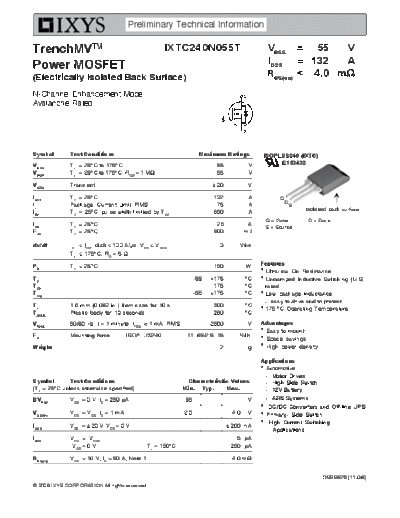 Ixys ixtc240n055t  . Electronic Components Datasheets Active components Transistors Ixys ixtc240n055t.pdf