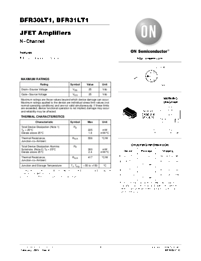 ON Semiconductor bfr30lt1 bfr31lt1  . Electronic Components Datasheets Active components Transistors ON Semiconductor bfr30lt1_bfr31lt1.pdf