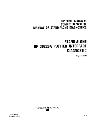 HP 30226-90009 plotDiag May76  HP 3000 seriesII Standalone_PeriphDiags 30226-90009_plotDiag_May76.pdf