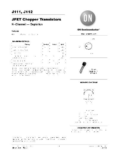 ON Semiconductor j111 j112  . Electronic Components Datasheets Active components Transistors ON Semiconductor j111_j112.pdf