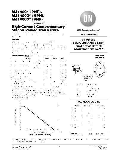 ON Semiconductor mj14001 mj14002 mj14003  . Electronic Components Datasheets Active components Transistors ON Semiconductor mj14001_mj14002_mj14003.pdf