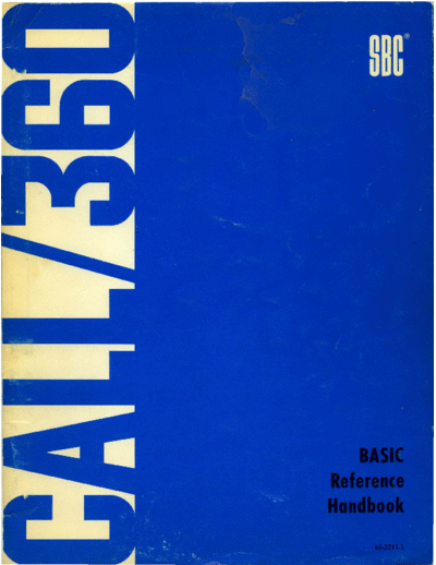 IBM CALL 360 BASIC Reference Handbook 1970  IBM 360 os call_360 CALL_360_BASIC_Reference_Handbook_1970.pdf