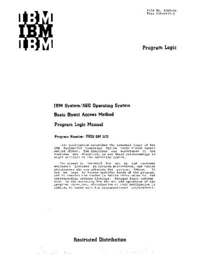 IBM Y28-6617-3 BDAM PLM Jul67  IBM 360 os bdam Y28-6617-3_BDAM_PLM_Jul67.pdf