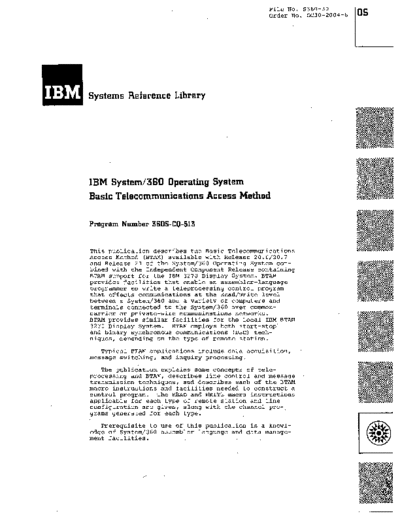 IBM GC30-2004-6 OS BTAM Sep72  IBM 360 os btam GC30-2004-6_OS_BTAM_Sep72.pdf