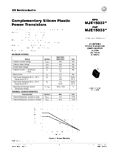 ON Semiconductor mje15032-33  . Electronic Components Datasheets Active components Transistors ON Semiconductor mje15032-33.pdf