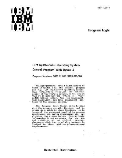 IBM Y27-7128-0 Control Program With Option 2 MFT PLM 1966  IBM 360 os plm_1966-67 Y27-7128-0_Control_Program_With_Option_2_MFT_PLM_1966.pdf