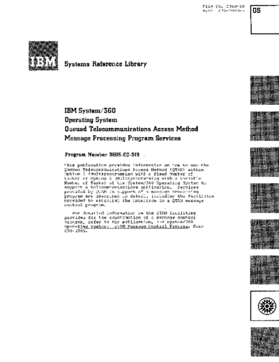 IBM C30-2003-3 QTAM Message Processing Program Services Nov68  IBM 360 os qtam C30-2003-3_QTAM_Message_Processing_Program_Services_Nov68.pdf