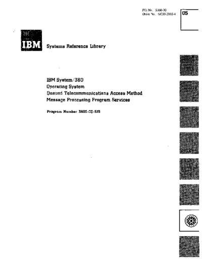 IBM GC30-2003-4 QTAM Message Processing Program Services Jun71  IBM 360 os qtam GC30-2003-4_QTAM_Message_Processing_Program_Services_Jun71.pdf