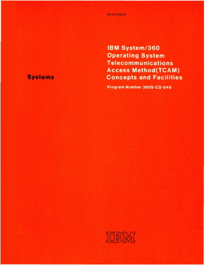IBM GC30-2022-0 TCAM Concepts and Facilities Jan71  IBM 360 os tcam GC30-2022-0_TCAM_Concepts_and_Facilities_Jan71.pdf