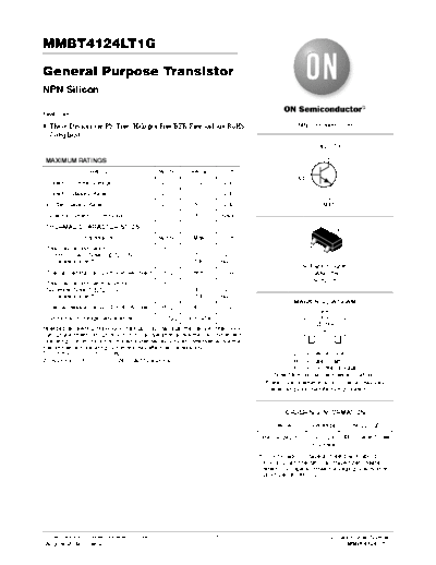 ON Semiconductor mmbt4124lt1  . Electronic Components Datasheets Active components Transistors ON Semiconductor mmbt4124lt1.pdf