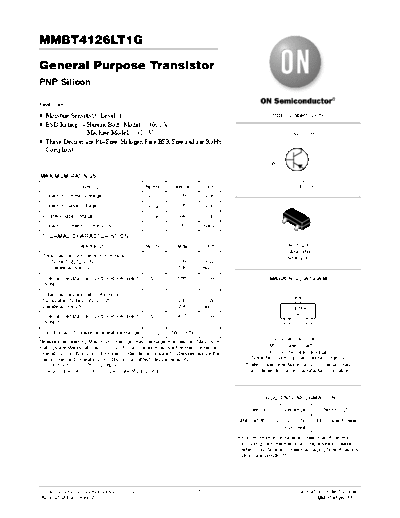 ON Semiconductor mmbt4126lt1  . Electronic Components Datasheets Active components Transistors ON Semiconductor mmbt4126lt1.pdf