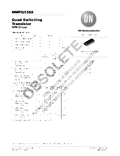 ON Semiconductor mmpq2369  . Electronic Components Datasheets Active components Transistors ON Semiconductor mmpq2369.pdf