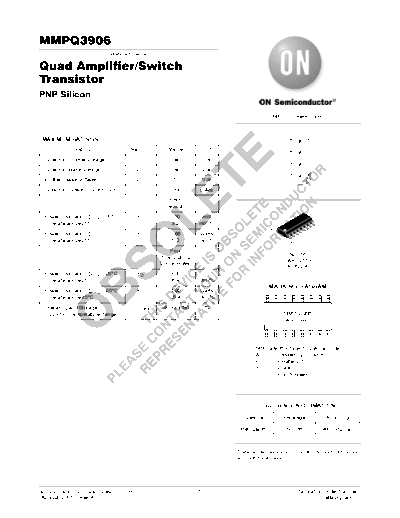 ON Semiconductor mmpq3906  . Electronic Components Datasheets Active components Transistors ON Semiconductor mmpq3906.pdf
