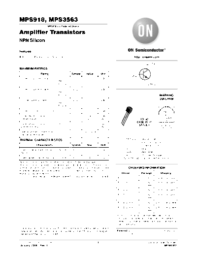 ON Semiconductor mps918 mps3563  . Electronic Components Datasheets Active components Transistors ON Semiconductor mps918_mps3563.pdf