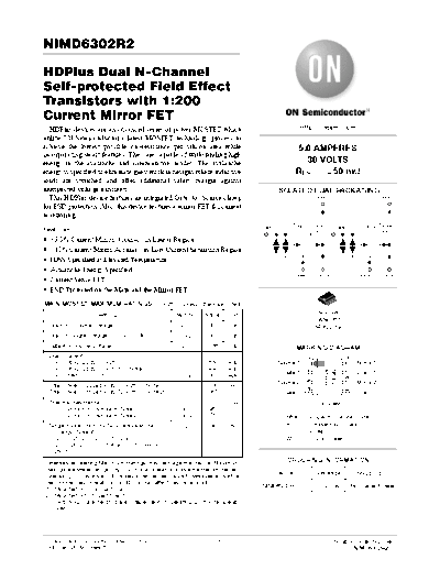 ON Semiconductor nimd6302r2  . Electronic Components Datasheets Active components Transistors ON Semiconductor nimd6302r2.pdf