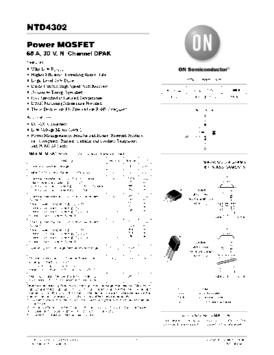 ON Semiconductor ntd4302-d  . Electronic Components Datasheets Active components Transistors ON Semiconductor ntd4302-d.pdf