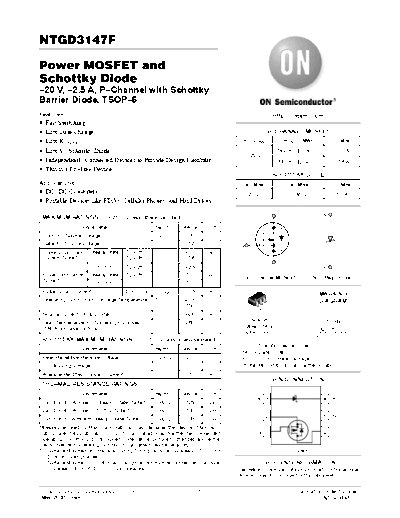 ON Semiconductor ntgd3147f  . Electronic Components Datasheets Active components Transistors ON Semiconductor ntgd3147f.pdf