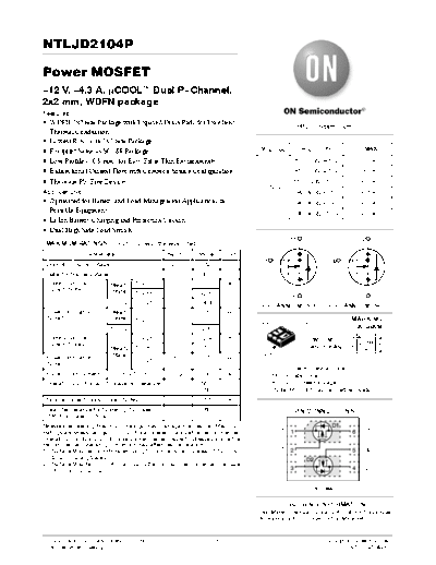 ON Semiconductor ntljd2104p  . Electronic Components Datasheets Active components Transistors ON Semiconductor ntljd2104p.pdf