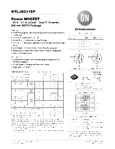 ON Semiconductor ntljd3115p  . Electronic Components Datasheets Active components Transistors ON Semiconductor ntljd3115p.pdf