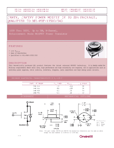 Omnirel 2n6764 2n6766 2n6768 2n6770  . Electronic Components Datasheets Active components Transistors Omnirel 2n6764_2n6766_2n6768_2n6770.pdf