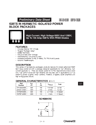 Omnirel om120l60sb  . Electronic Components Datasheets Active components Transistors Omnirel om120l60sb.pdf