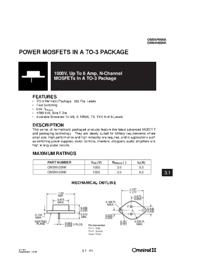Omnirel om5n100nk  . Electronic Components Datasheets Active components Transistors Omnirel om5n100nk.pdf
