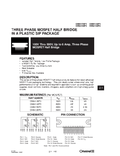 Omnirel om6413sp3  . Electronic Components Datasheets Active components Transistors Omnirel om6413sp3.pdf