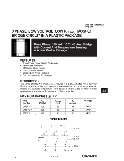 Omnirel oms410  . Electronic Components Datasheets Active components Transistors Omnirel oms410.pdf