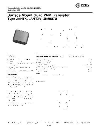 Optek 2n6987u  . Electronic Components Datasheets Active components Transistors Optek 2n6987u.pdf