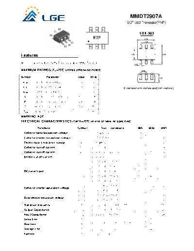 LGE mmdt2907a  . Electronic Components Datasheets Active components Transistors LGE mmdt2907a.pdf